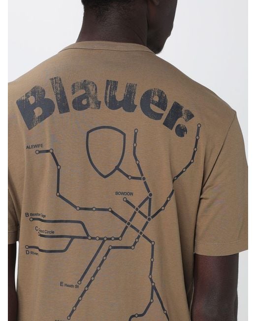 Blauer Natural Printed Cotton T-Shirt for men