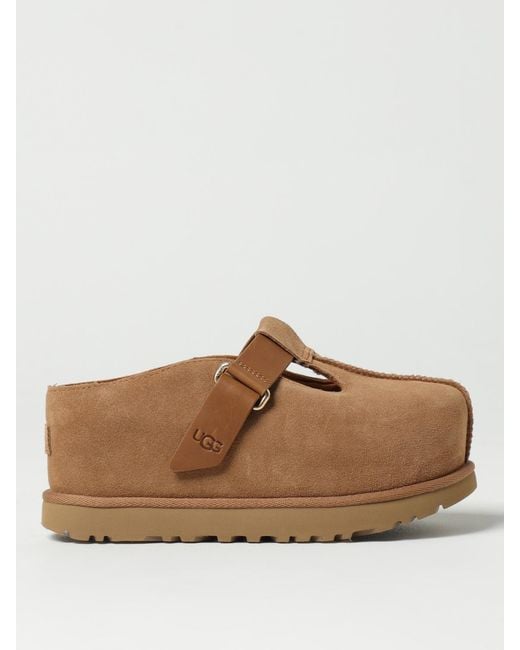 Ugg Brown Goldenstar Hi Suede Sabots