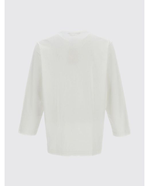 Junya Watanabe White Long-Sleeved Graphic Print Cotton T-Shirt for men