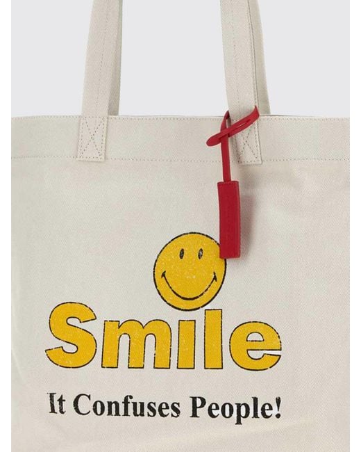 DSquared² White Smiley Print Cotton Bag for men