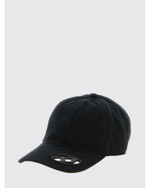 DIESEL Black C-Plak Cotton Twill Hat for men
