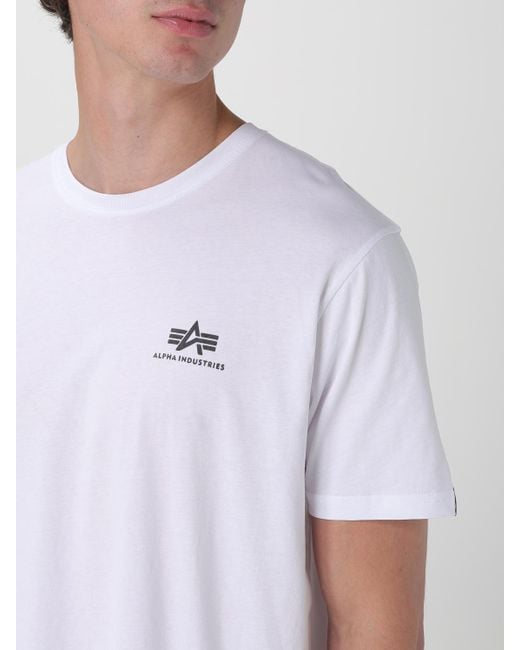 Camiseta Hombre Alpha Industries de hombre de color White