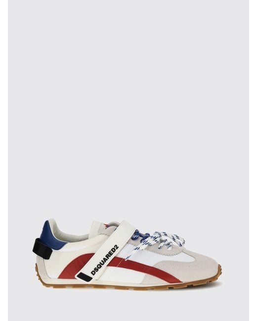 DSquared² White Dc-642 Leather And Nylon Sneakers for men