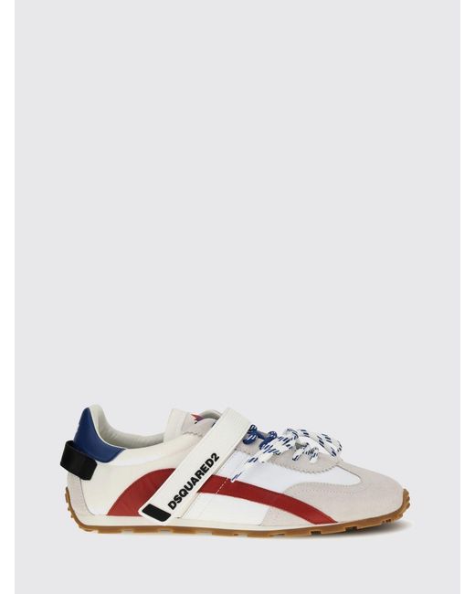 DSquared² White Dc-642 Leather And Nylon Sneakers for men