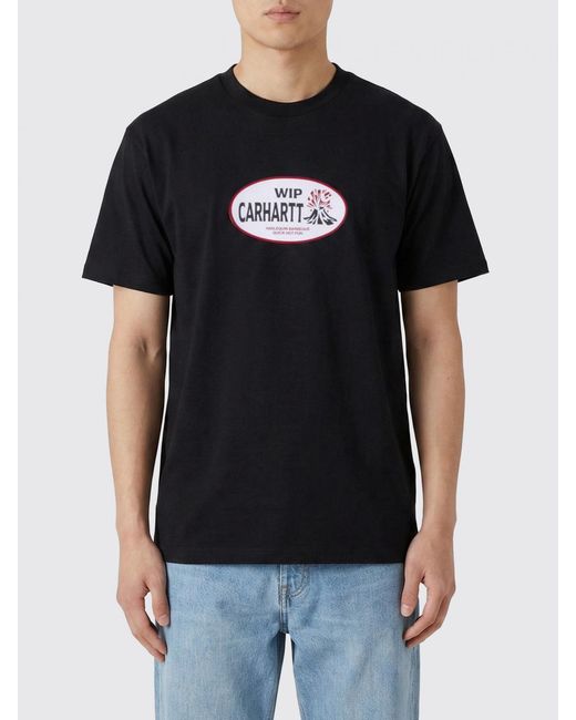 Carhartt Black Printed Cotton T-Shirt for men
