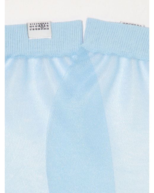 MM6 by Maison Margiela Blue Cotton Blend Socks