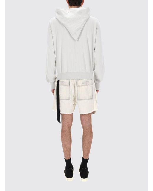 Rick Owens White Hoodie for men