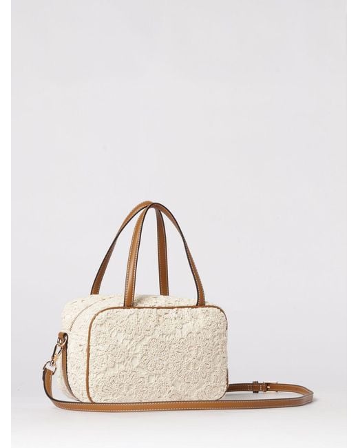 Liu Jo Natural Lace Bag With Applied Logo