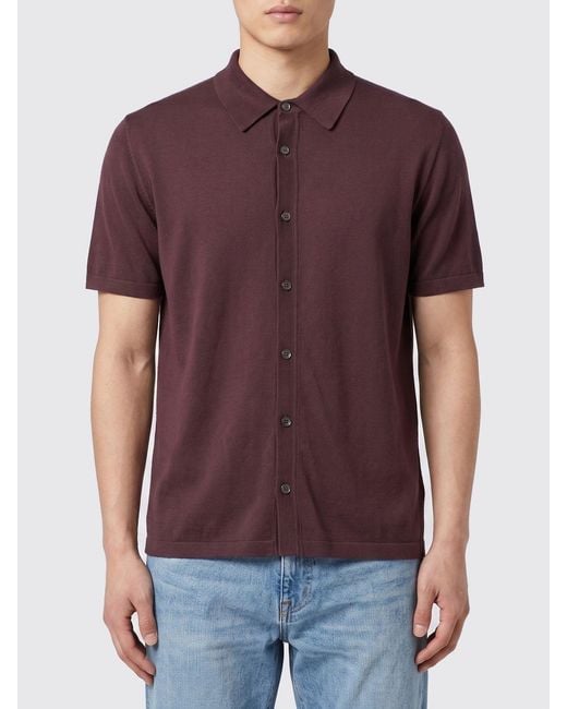Roberto Collina Purple Knit Shirt for men