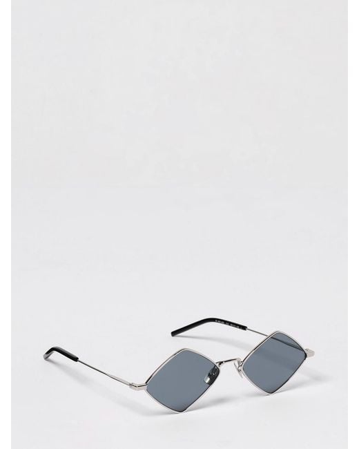 Saint Laurent White Sl302 Lisa Metal Sunglasses for men