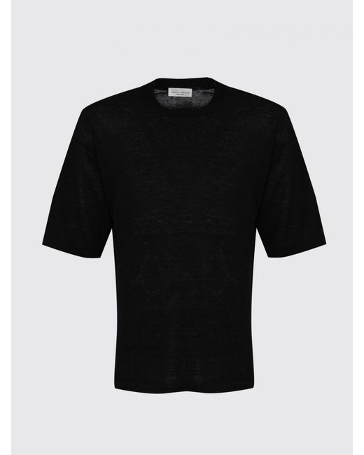 Roberto Collina Black Linen T-Shirt for men