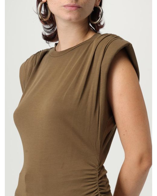 Top Drappeggiato A Girocollo di Isabel Marant in Brown