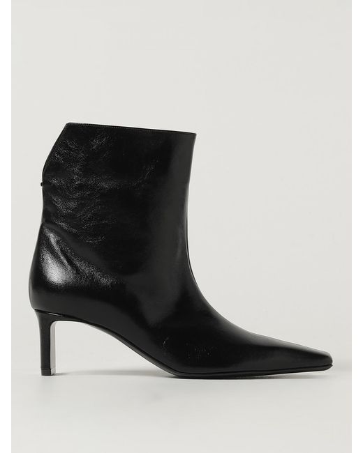 Khaite Black Elegant Ankle Boots With Pointed Toe And Heel For Formal Outfits