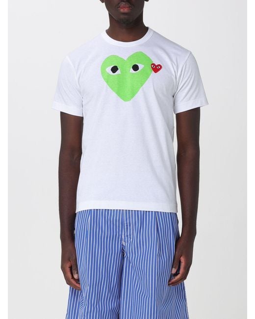 COMME DES GARÇONS PLAY White Comme Des GarÇ Ons Play Printed Cotton T-Shirt for men