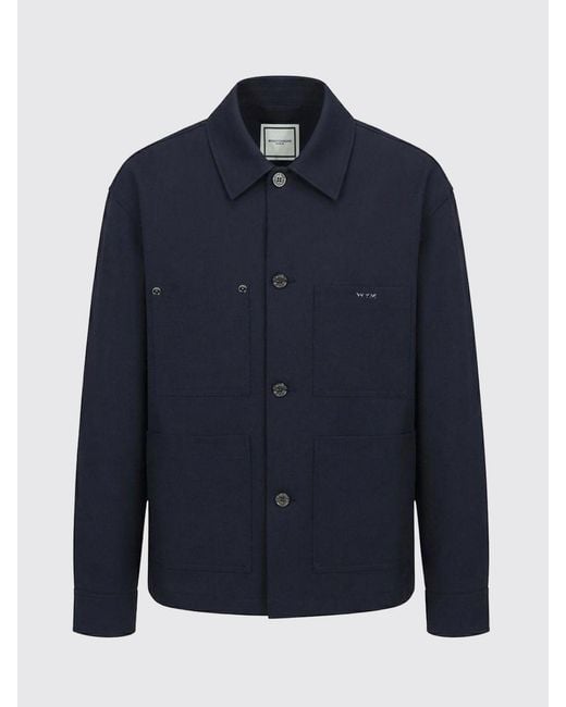 Wooyoungmi Blue Single-Breasted Short Coat for men