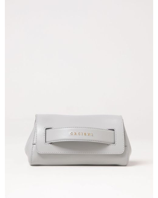 Orciani White Clutch Damen