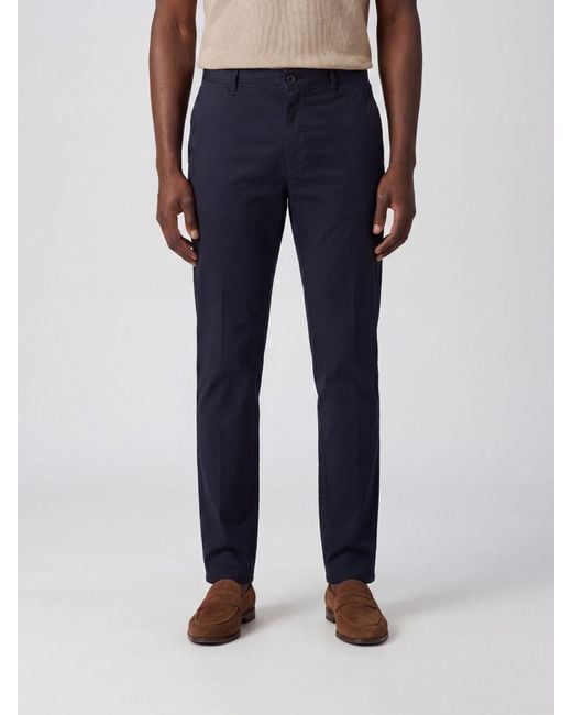 Incotex Blue Cotton Blend Chino Trousers for men