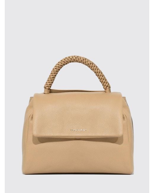 Orciani Natural Sveva Soft Hammered Leather Bag