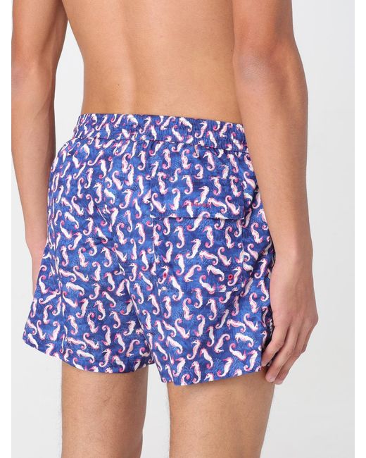 Kampos Blue Patterned Nylon Swimsuit for men