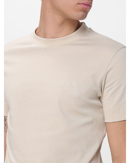 Emporio Armani White Basic Cotton T-Shirt for men