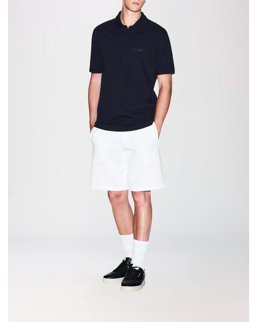 ARMANI EXCHANGE White Cotton Blend Jogging Shorts for men