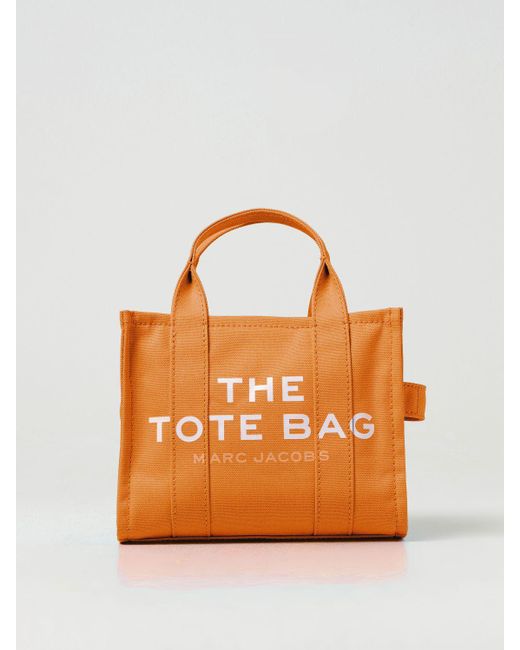 Marc Jacobs Orange The Small Tote Bag In Canvas