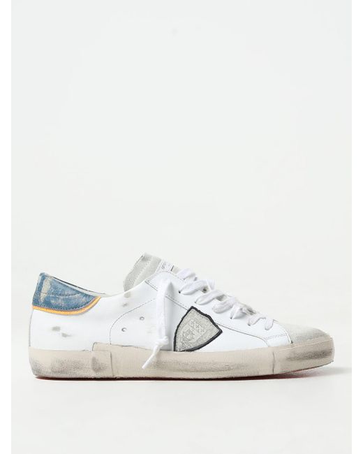 Sneakers Prsx in pelle used di Philippe Model in White da Uomo