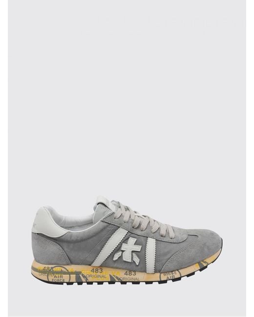 Premiata White Lucy Cotton Twill And Nylon Sneakers