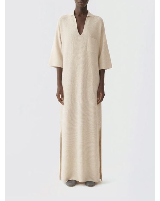 Fabiana Filippi Natural Wool And Cotton Polo Dress