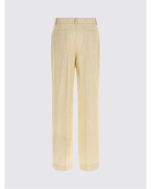 P.A.R.O.S.H. Natural P.A.R.O.S.H. High-Waisted Tailored Wide-Leg Linen-Blend Trousers