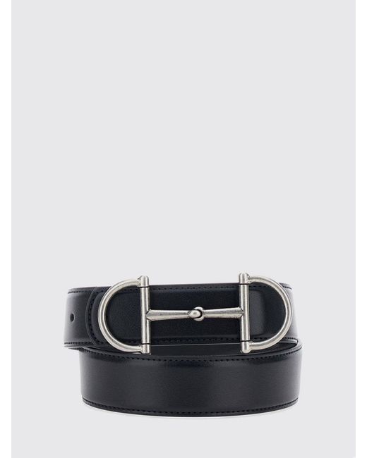 Gucci Black Horsebit Smooth Calfskin Belt With Interlocking Closure for men
