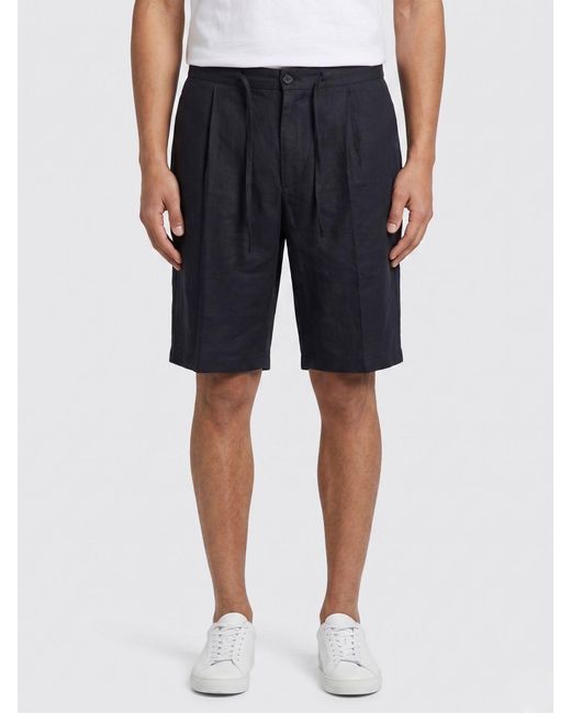 Hevò Blue Modal Blend Shorts With Elasticated Drawstring Waist for men