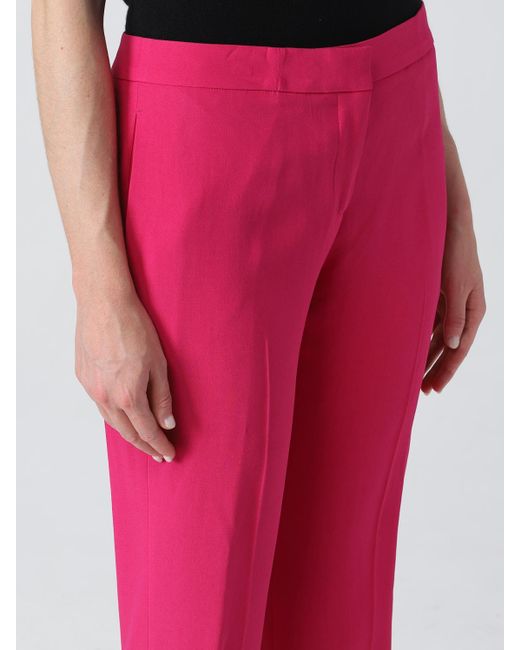 McQueen Pink Crêpe Cigarette Pants
