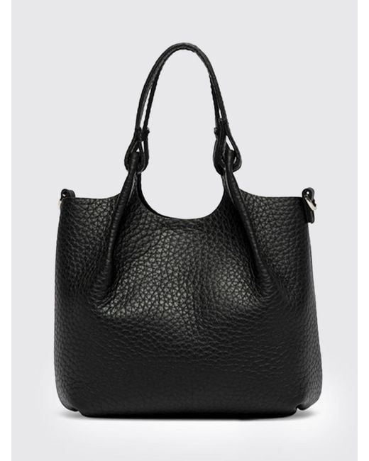 Gianni Chiarini Black Dua Hammered Leather Bag