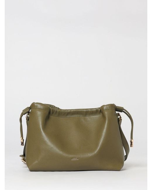 A.P.C. Green Ninon Faux Leather Bag
