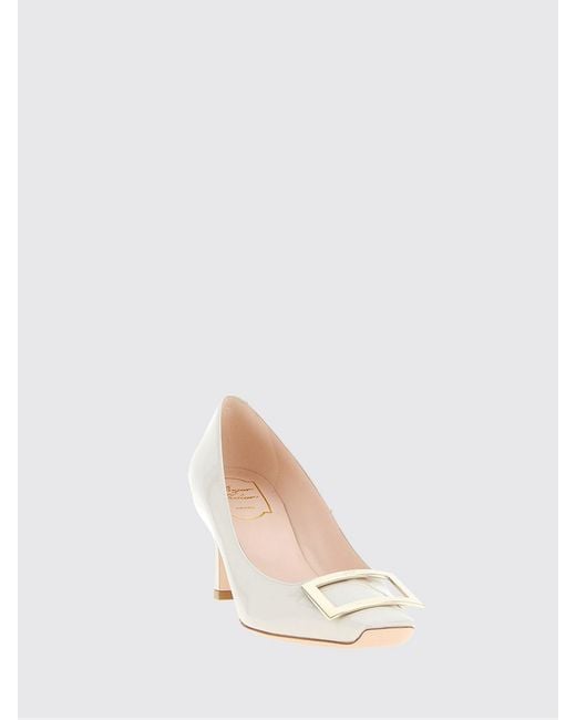Roger Vivier Natural Trompette Patent Leather Pumps