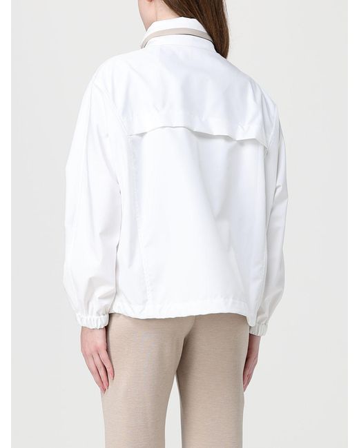Brunello Cucinelli White Technical Fabric Windbreaker