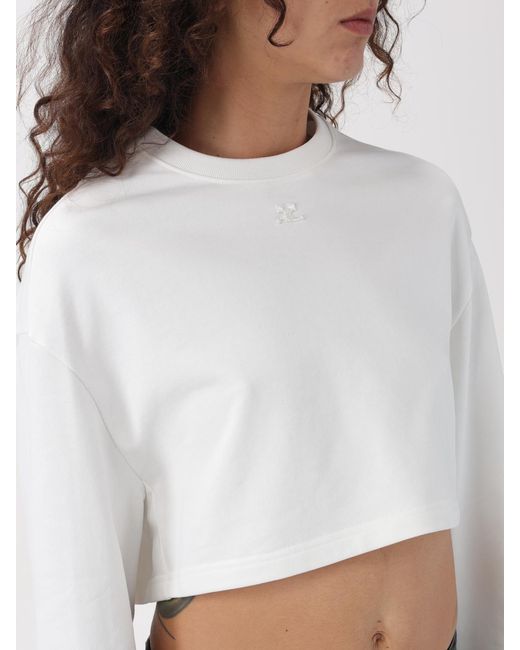 Courreges White Sweatshirt Courrèges