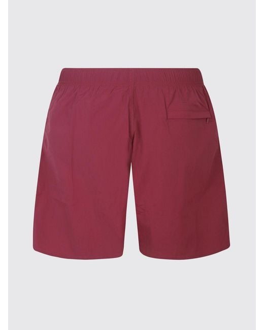 Jil Sander Red Stretch Polyester Swimsuit for men