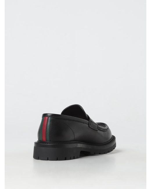 Gucci Loafer Mit Webstreifen in Black für Herren
