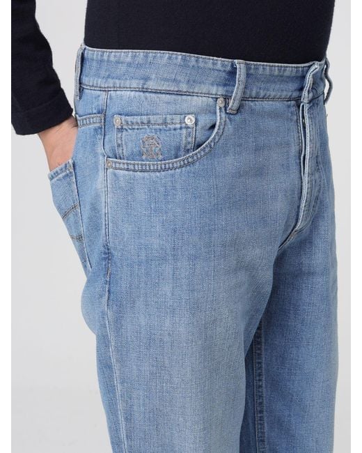 Brunello Cucinelli Blue Regular Denim Jeans for men