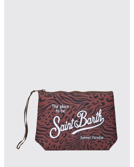 Mc2 Saint Barth Purple Aline Striped Polyester Pouch for men