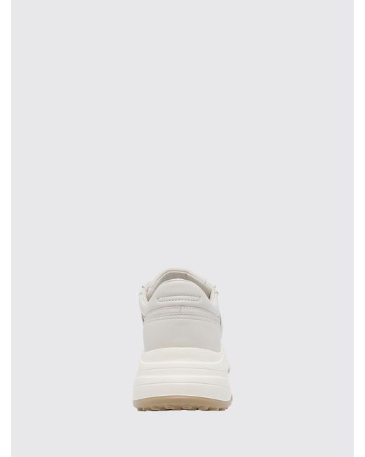 Hogan White Hi-Fi Smooth And Laminated Nappa Leather Sneakers With Chunky Sole