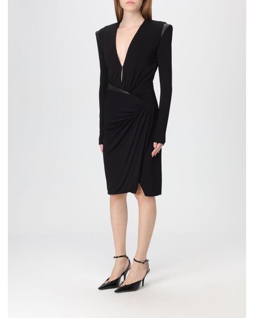 Versace Black V-neck Mini Dress