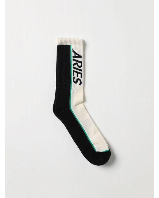 Aries White Socks for men