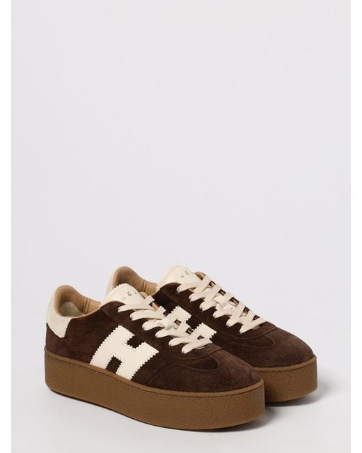 Hogan Brown Cool H698 Suede Sneakers