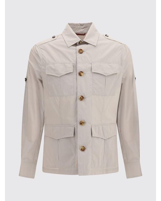 Brunello Cucinelli Natural Cotton Blend Lightweight Jacket for men