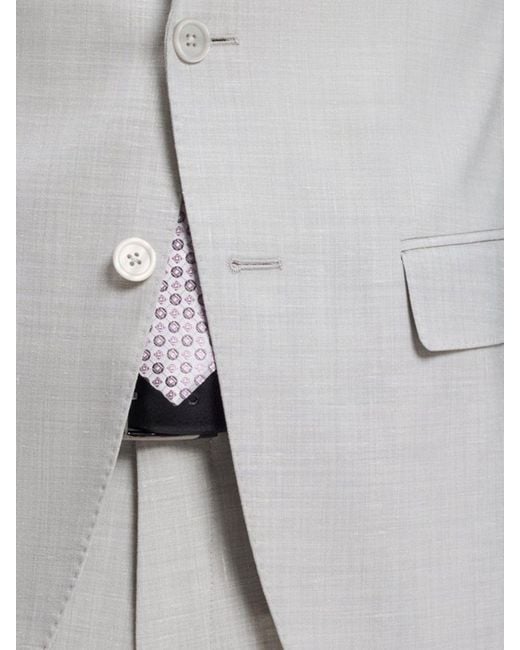 Boss Gray Single Breasted Suit for men