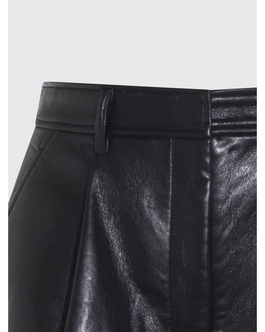 Anine Bing Black Leather Shorts