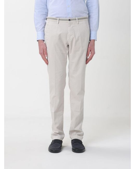 Mason's White Cotton And Wool Blend Chino Trousers for men